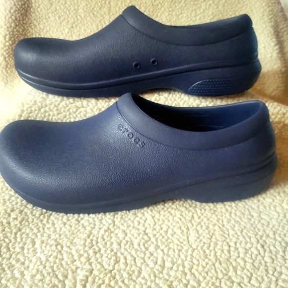 Crocs On The Clock LiteRide™ Navy Work Slip-On - Sz W/10, M/8 - Picture 1 of 9